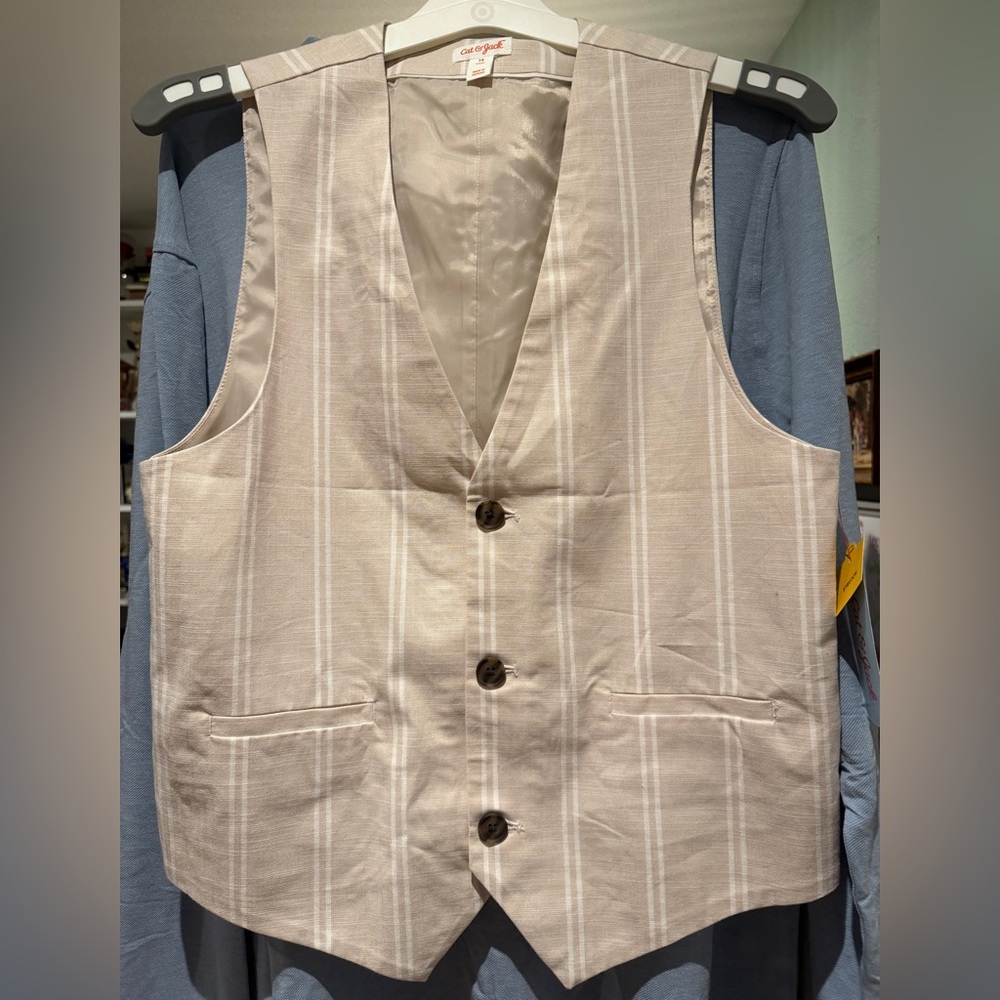 Cat & Jack Beige Striped Vest